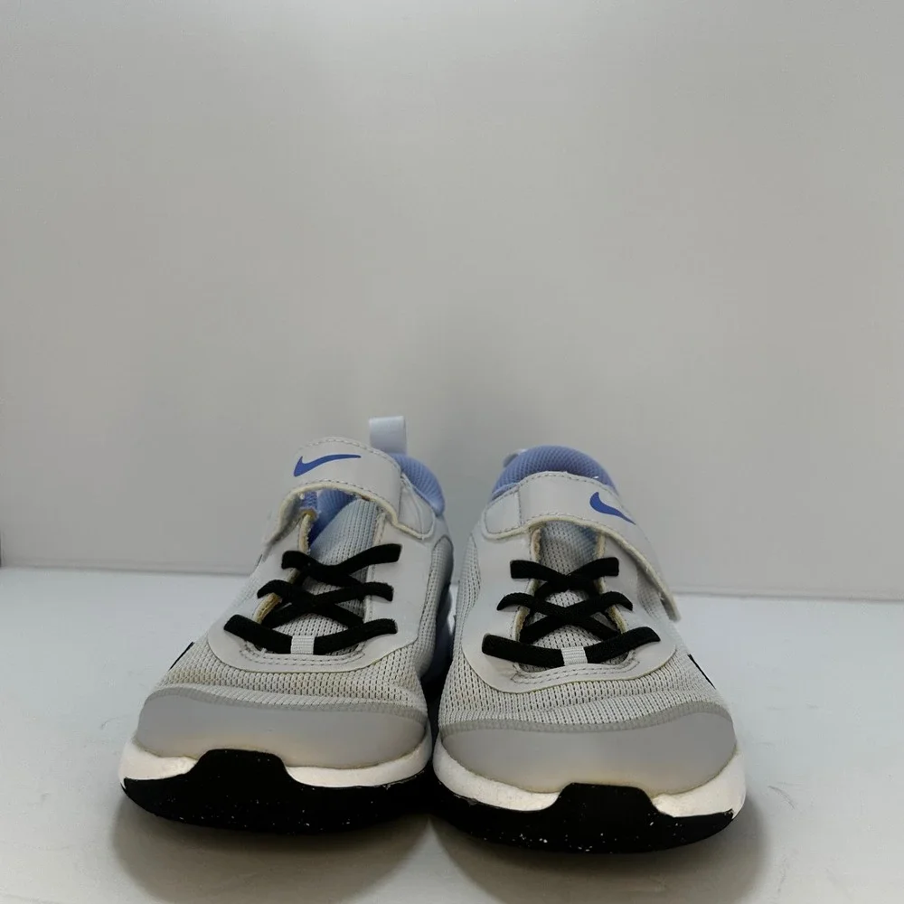 Nike Kids‎ Omni Multi-Court White Blue Black Velcro Strap 009 Size 1Y